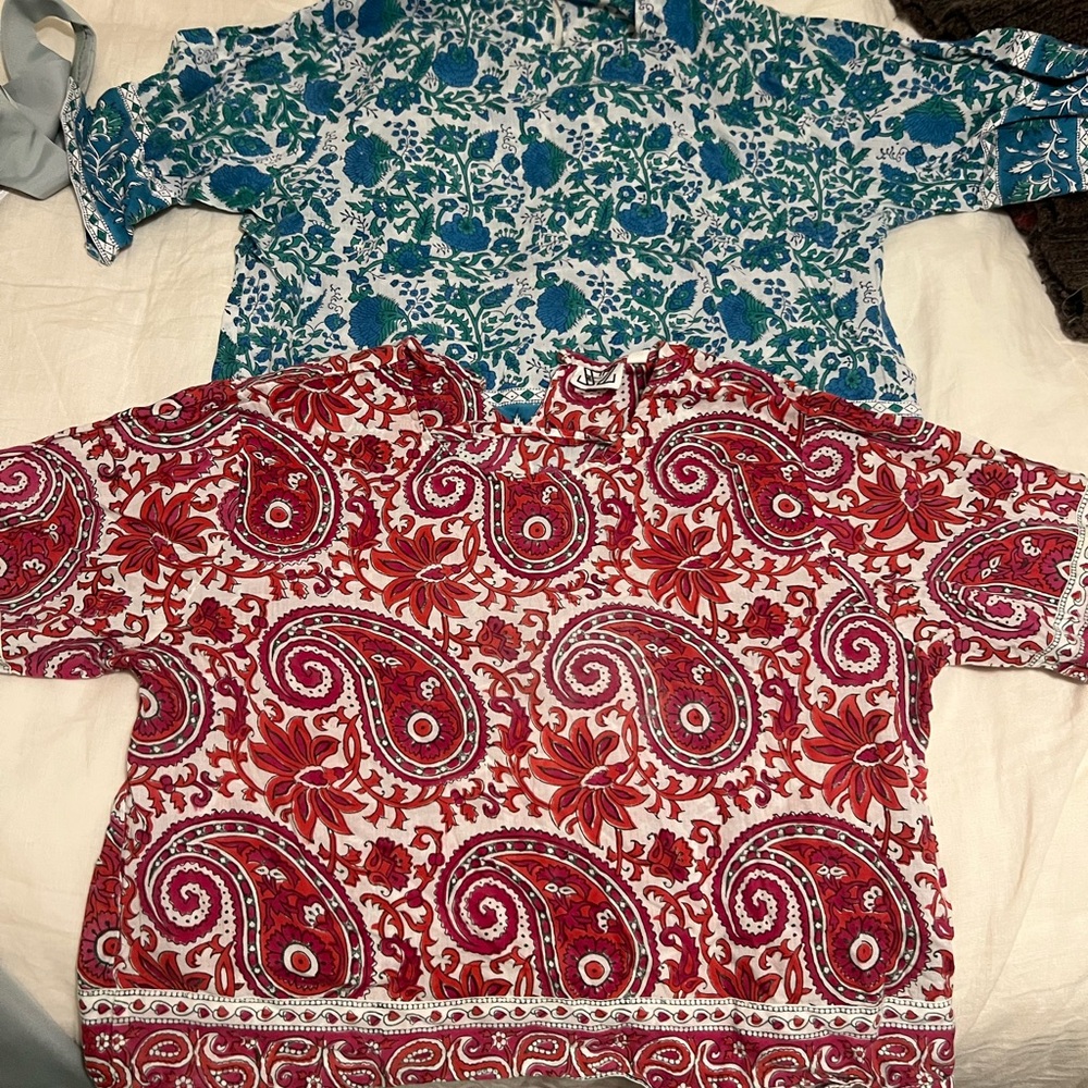 Two SZ Blockprints Tops